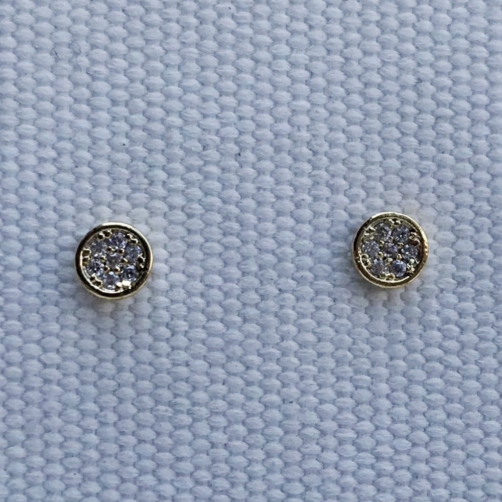 14K Gold Dipped Diamond Studs- Style On The Spot